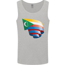 Curled Comoros Flag Comorian Day Football Mens Vest Tank Top Sports Grey