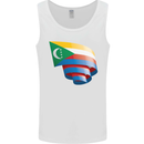 Curled Comoros Flag Comorian Day Football Mens Vest Tank Top White
