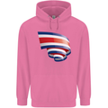 Curled Costa Rica Flag Rican Day Football Childrens Kids Hoodie Azalea