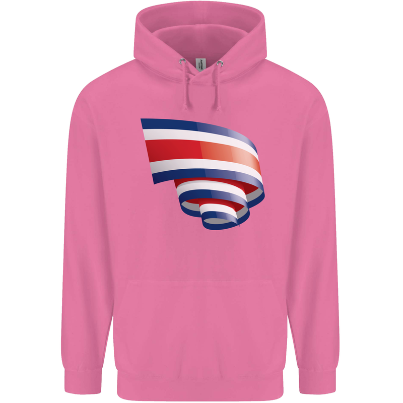 Curled Costa Rica Flag Rican Day Football Childrens Kids Hoodie Azalea