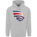 Curled Costa Rica Flag Rican Day Football Childrens Kids Hoodie Sports Grey