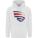 Curled Costa Rica Flag Rican Day Football Childrens Kids Hoodie White