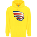 Curled Costa Rica Flag Rican Day Football Childrens Kids Hoodie Yellow