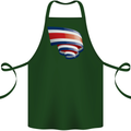 Curled Costa Rica Flag Rican Day Football Cotton Apron 100% Organic Forest Green