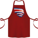 Curled Costa Rica Flag Rican Day Football Cotton Apron 100% Organic Maroon