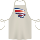 Curled Costa Rica Flag Rican Day Football Cotton Apron 100% Organic Natural