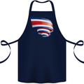 Curled Costa Rica Flag Rican Day Football Cotton Apron 100% Organic Navy Blue