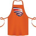 Curled Costa Rica Flag Rican Day Football Cotton Apron 100% Organic Orange
