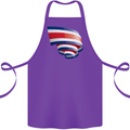 Curled Costa Rica Flag Rican Day Football Cotton Apron 100% Organic Purple