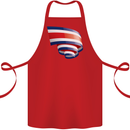 Curled Costa Rica Flag Rican Day Football Cotton Apron 100% Organic Red