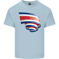 Curled Costa Rica Flag Rican Day Football Kids T-Shirt Childrens Light Blue