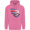 Curled Costa Rica Flag Rican Day Football Mens 80% Cotton Hoodie Azelea