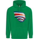 Curled Costa Rica Flag Rican Day Football Mens 80% Cotton Hoodie Irish Green