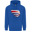 Curled Costa Rica Flag Rican Day Football Mens 80% Cotton Hoodie Royal Blue