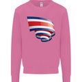 Curled Costa Rica Flag Rican Day Football Mens Sweatshirt Jumper Azalea
