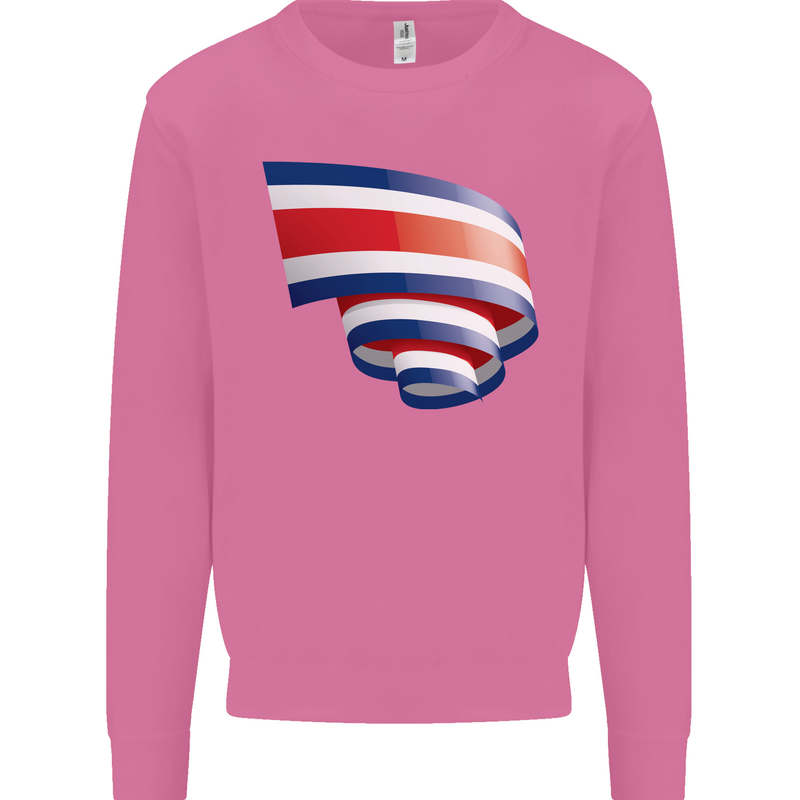 Curled Costa Rica Flag Rican Day Football Mens Sweatshirt Jumper Azalea