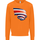 Curled Costa Rica Flag Rican Day Football Mens Sweatshirt Jumper Orange