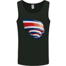 Curled Costa Rica Flag Rican Day Football Mens Vest Tank Top Black