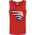 Curled Costa Rica Flag Rican Day Football Mens Vest Tank Top Red