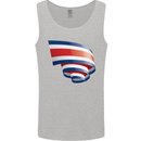 Curled Costa Rica Flag Rican Day Football Mens Vest Tank Top Sports Grey