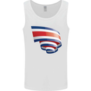 Curled Costa Rica Flag Rican Day Football Mens Vest Tank Top White