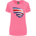Curled Costa Rica Flag Rican Day Football Womens Wider Cut T-Shirt Azalea