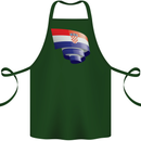 Curled Croatia Flag Croatian Day Football Cotton Apron 100% Organic Forest Green