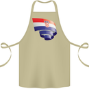 Curled Croatia Flag Croatian Day Football Cotton Apron 100% Organic Khaki