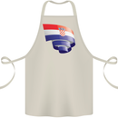 Curled Croatia Flag Croatian Day Football Cotton Apron 100% Organic Natural