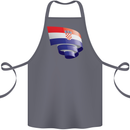 Curled Croatia Flag Croatian Day Football Cotton Apron 100% Organic Steel