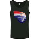 Curled Croatia Flag Croatian Day Football Mens Vest Tank Top Black