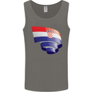 Curled Croatia Flag Croatian Day Football Mens Vest Tank Top Charcoal