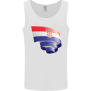 Curled Croatia Flag Croatian Day Football Mens Vest Tank Top White