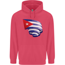 Curled Cuba Flag Cuban Day Football Childrens Kids Hoodie Heliconia