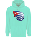 Curled Cuba Flag Cuban Day Football Childrens Kids Hoodie Peppermint