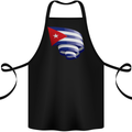 Curled Cuba Flag Cuban Day Football Cotton Apron 100% Organic Black