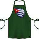 Curled Cuba Flag Cuban Day Football Cotton Apron 100% Organic Forest Green