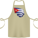 Curled Cuba Flag Cuban Day Football Cotton Apron 100% Organic Khaki
