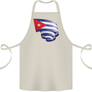 Curled Cuba Flag Cuban Day Football Cotton Apron 100% Organic Natural