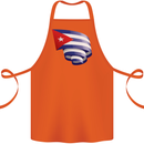 Curled Cuba Flag Cuban Day Football Cotton Apron 100% Organic Orange