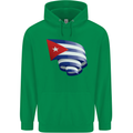 Curled Cuba Flag Cuban Day Football Mens 80% Cotton Hoodie Irish Green