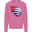 Curled Cuba Flag Cuban Day Football Mens Sweatshirt Jumper Azalea