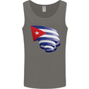 Curled Cuba Flag Cuban Day Football Mens Vest Tank Top Charcoal