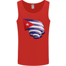Curled Cuba Flag Cuban Day Football Mens Vest Tank Top Red