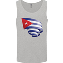 Curled Cuba Flag Cuban Day Football Mens Vest Tank Top Sports Grey