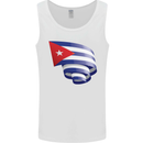 Curled Cuba Flag Cuban Day Football Mens Vest Tank Top White