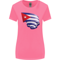 Curled Cuba Flag Cuban Day Football Womens Wider Cut T-Shirt Azalea