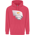 Curled Cyprus Flag Cypriot Day Football Childrens Kids Hoodie Heliconia