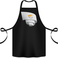 Curled Cyprus Flag Cypriot Day Football Cotton Apron 100% Organic Black