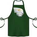Curled Cyprus Flag Cypriot Day Football Cotton Apron 100% Organic Forest Green